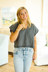 The Tetsy Top in Charcoal