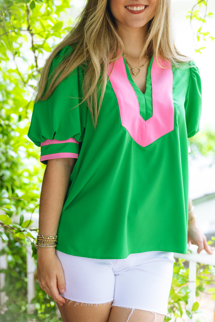 The New Beginnings Top in Green