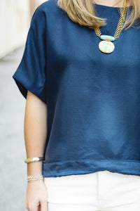 The Casey Top in Navy