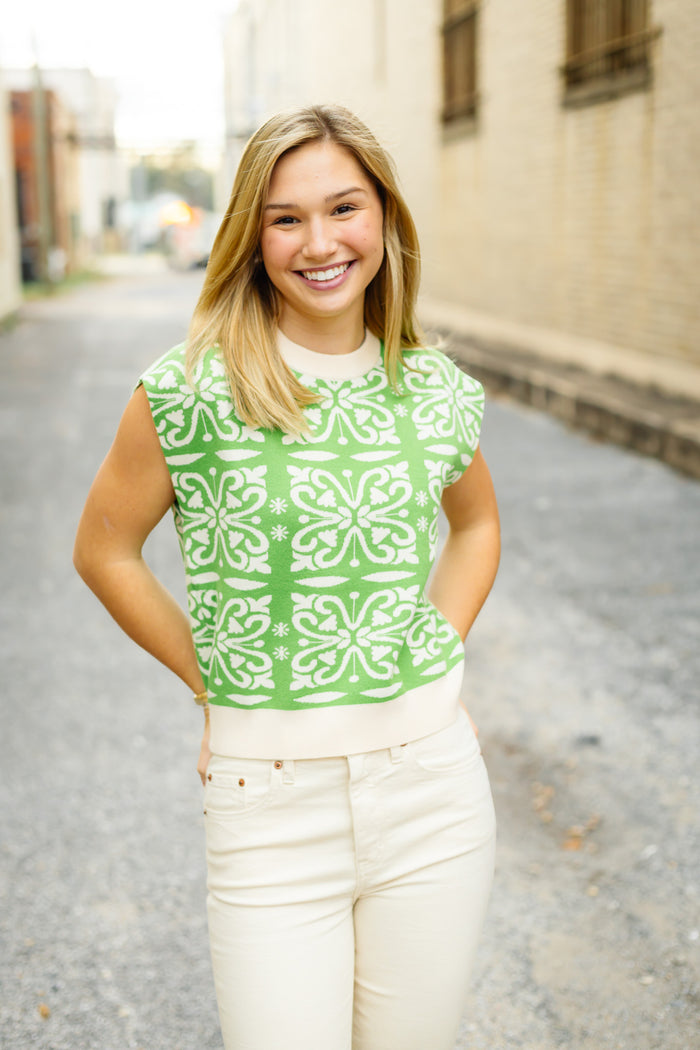 The Lollie Sleeveless Sweater Top