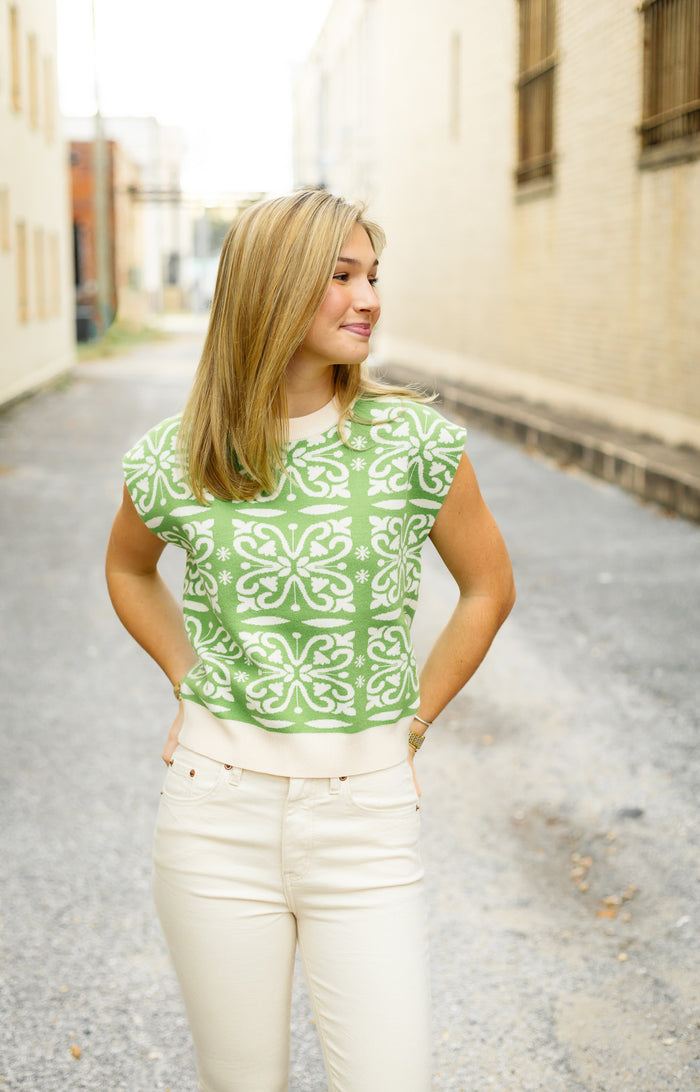 The Lollie Sleeveless Sweater Top