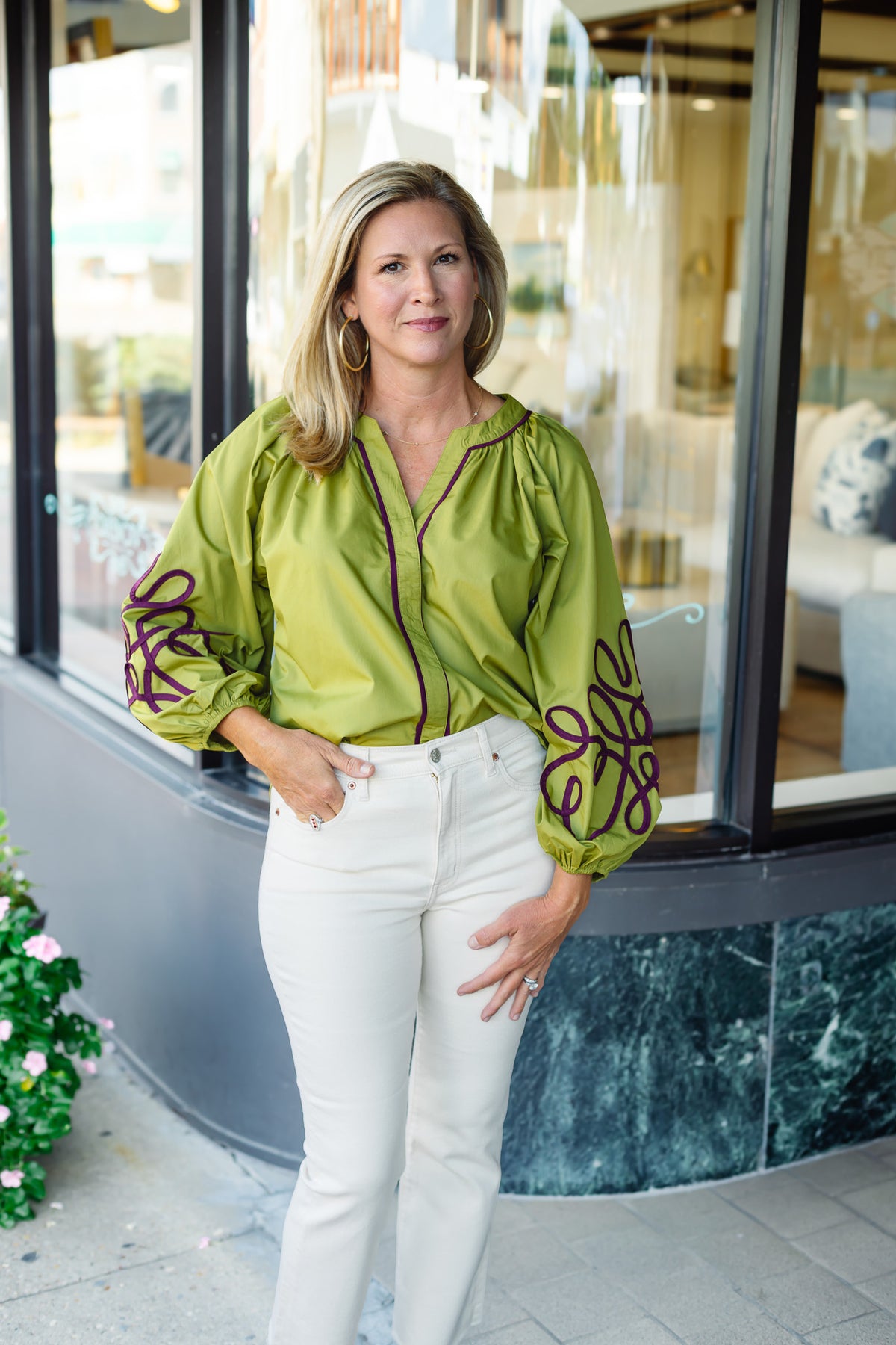 The Annie Top in Chartreuse