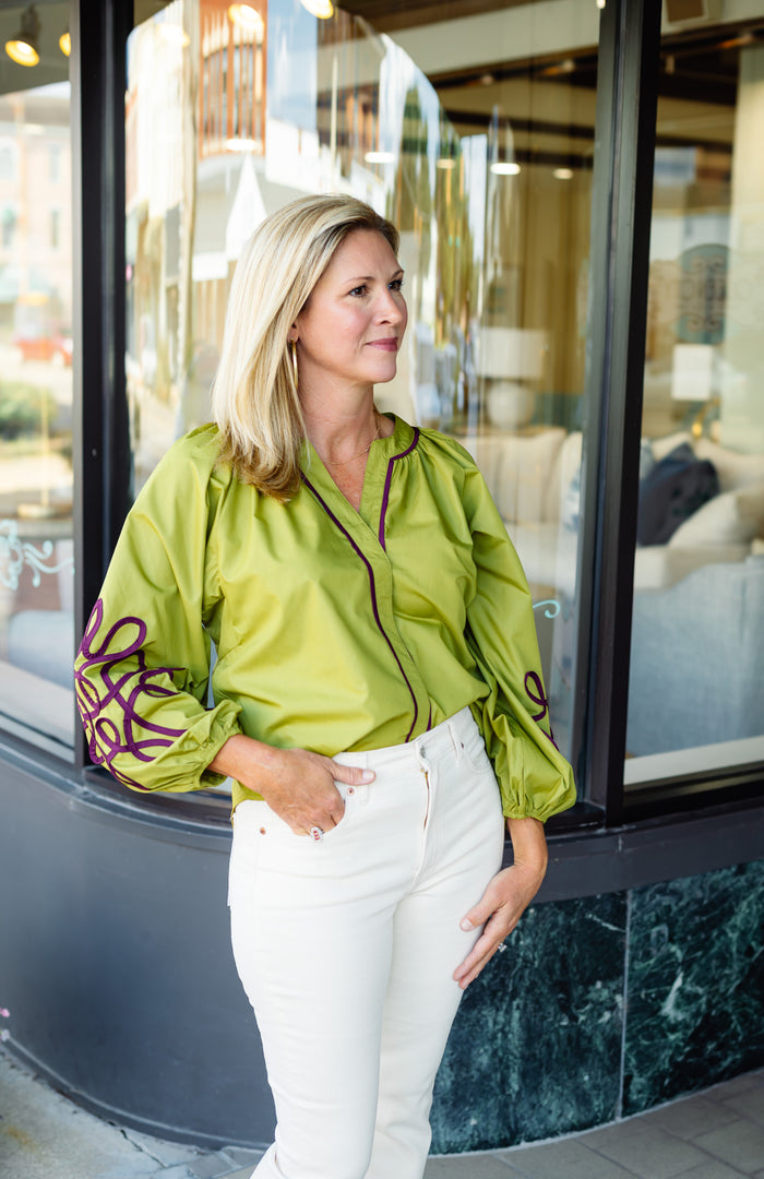 The Annie Top in Chartreuse