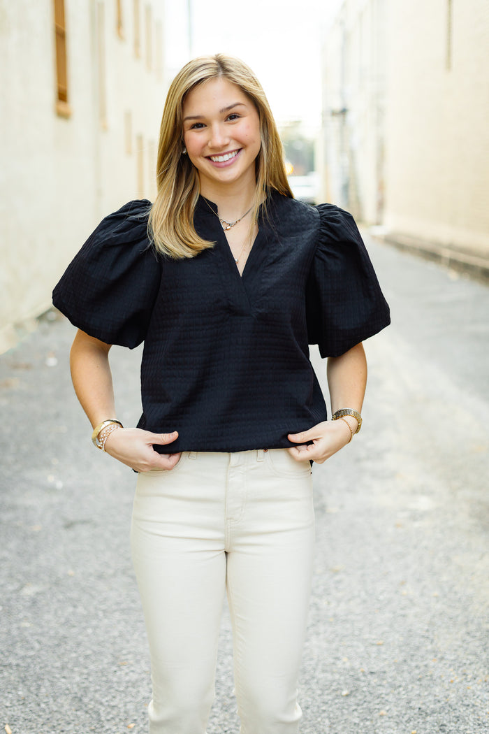 The Evie Top in Black