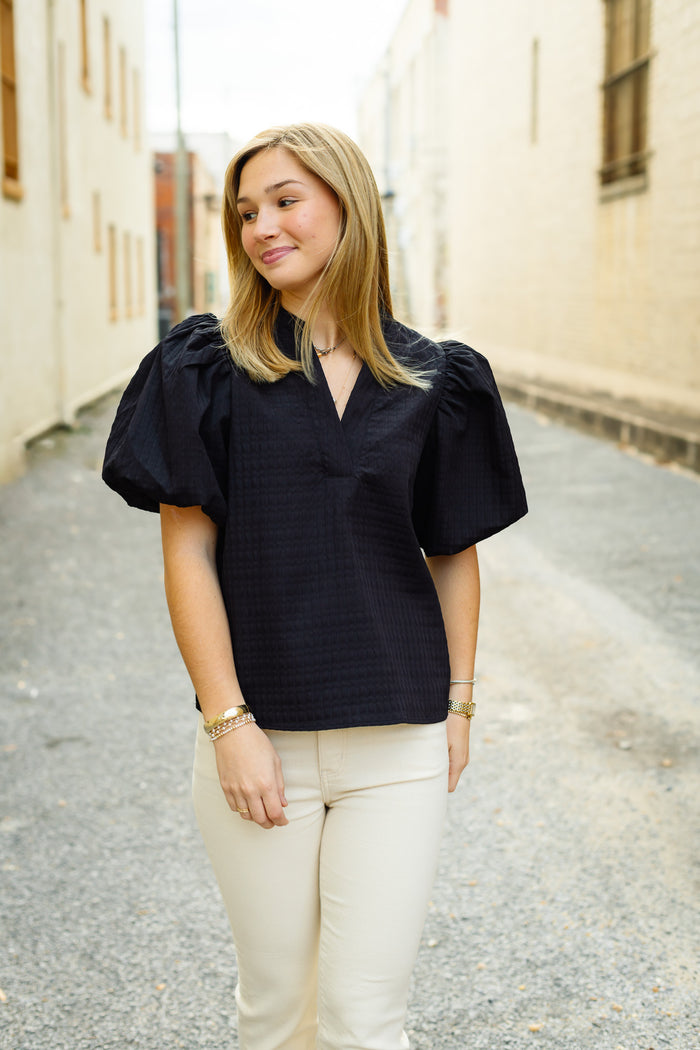 The Evie Top in Black