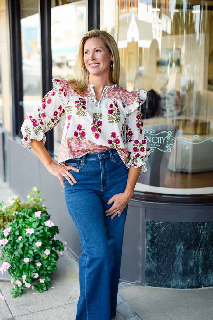 The Raya Top in Pink