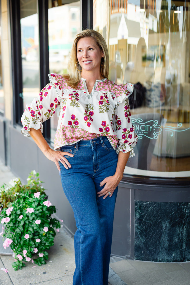 The Raya Top in Pink