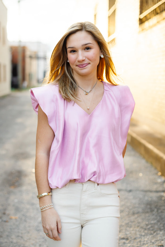 The Larlie Top in Pink