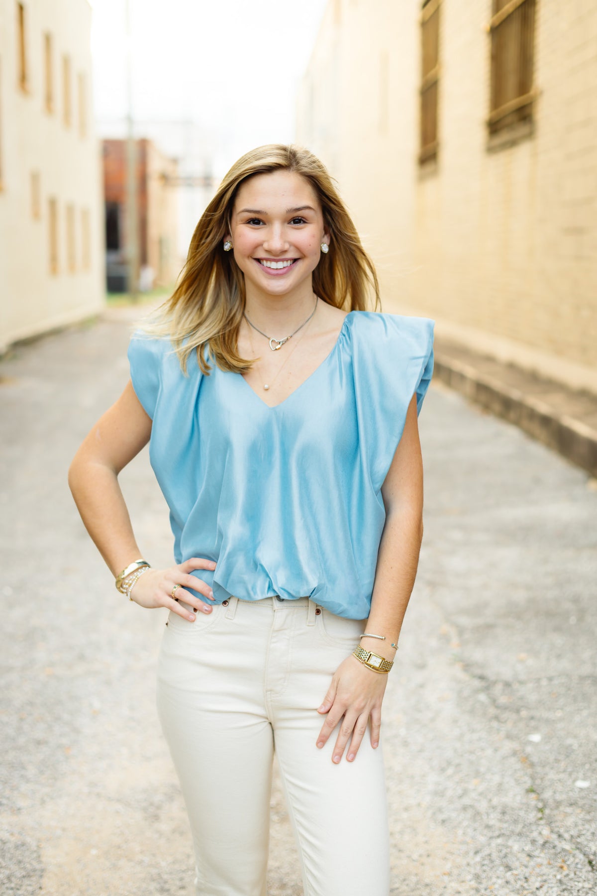 The Larlie Top in Blue
