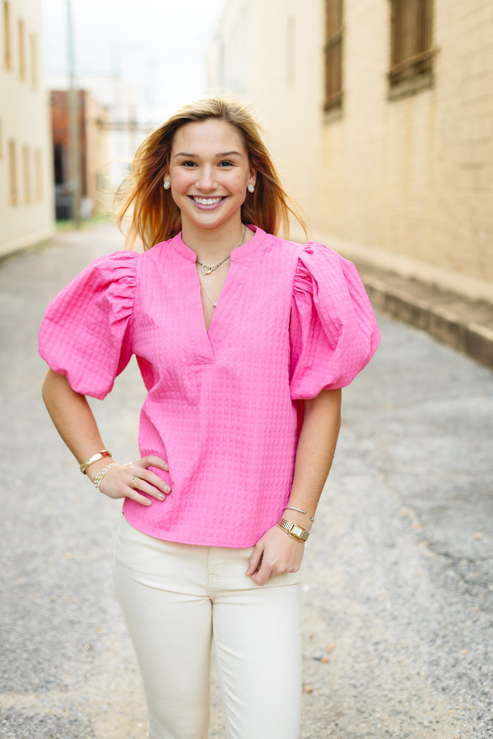 The Evie Top in Pink