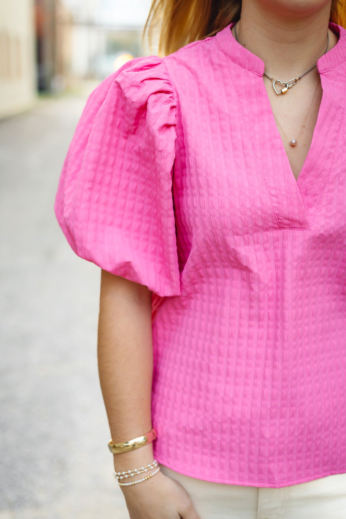 The Evie Top in Pink