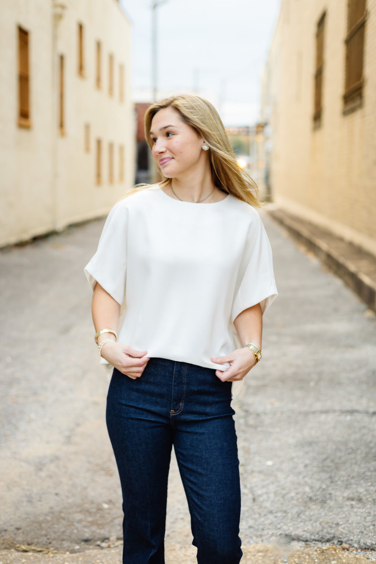 The Casey Top in White