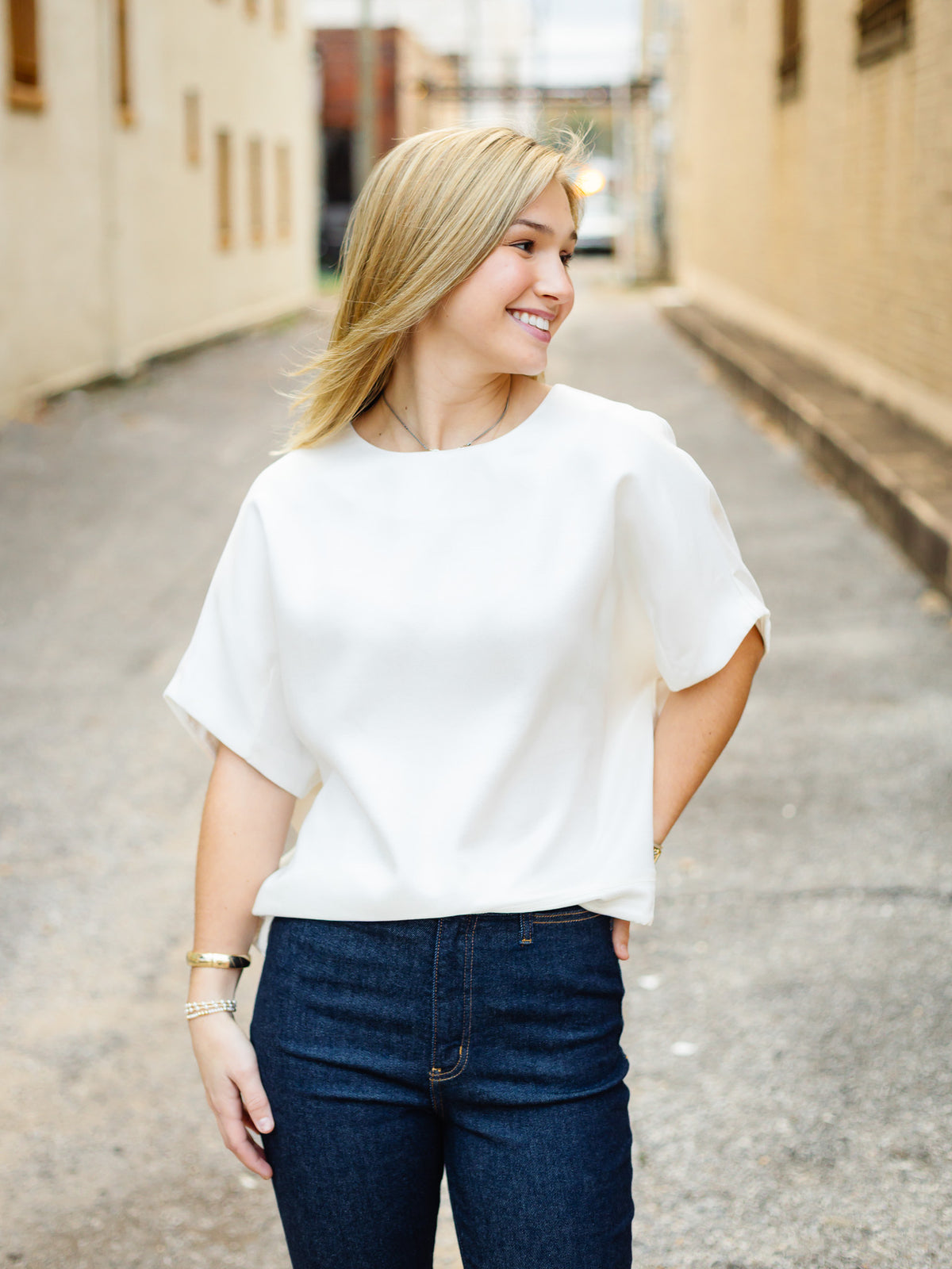 The Casey Top in White