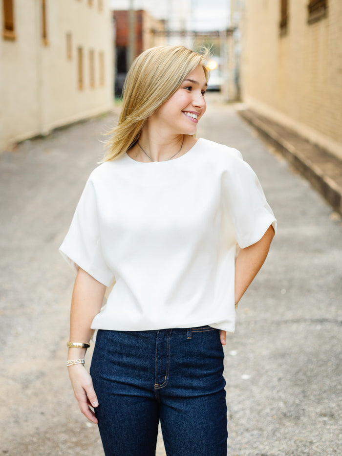The Casey Top in White