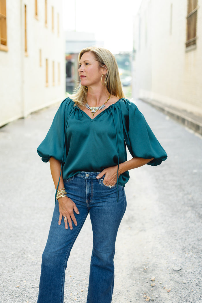 The Aster Top in Green