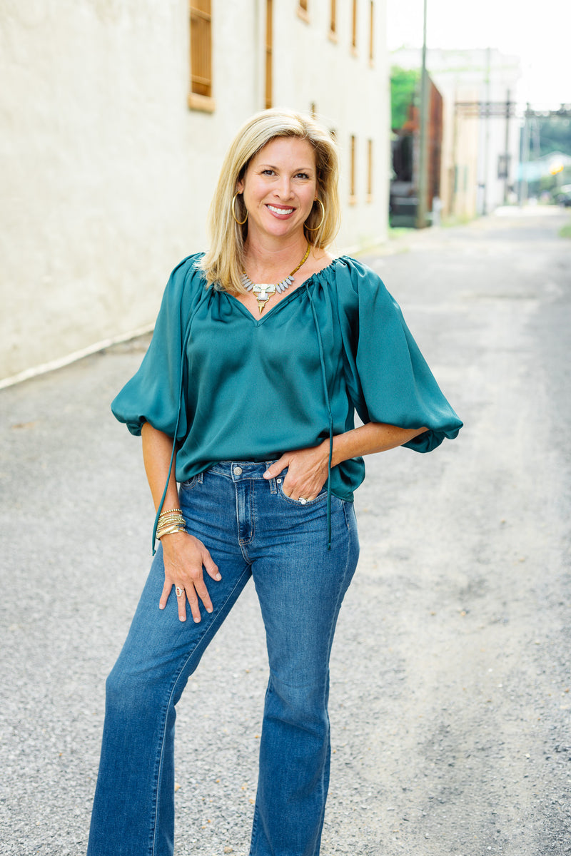 The Aster Top in Green