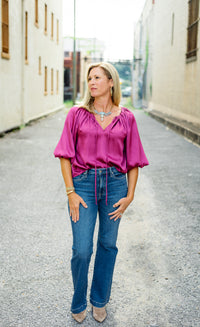 The Aster Top in Burgundy
