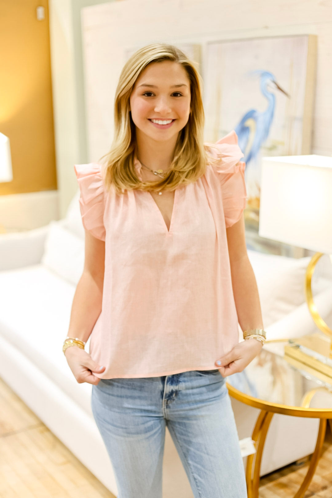 The Heidi Top in Blush