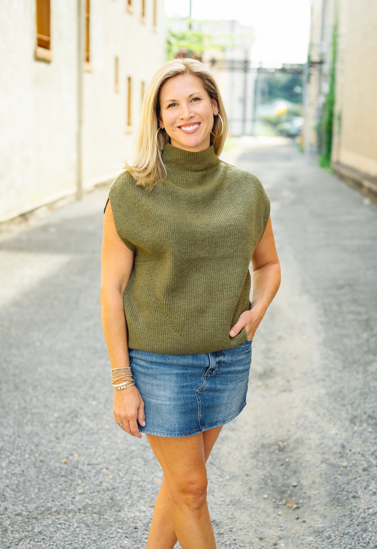The Willa Top in Olive