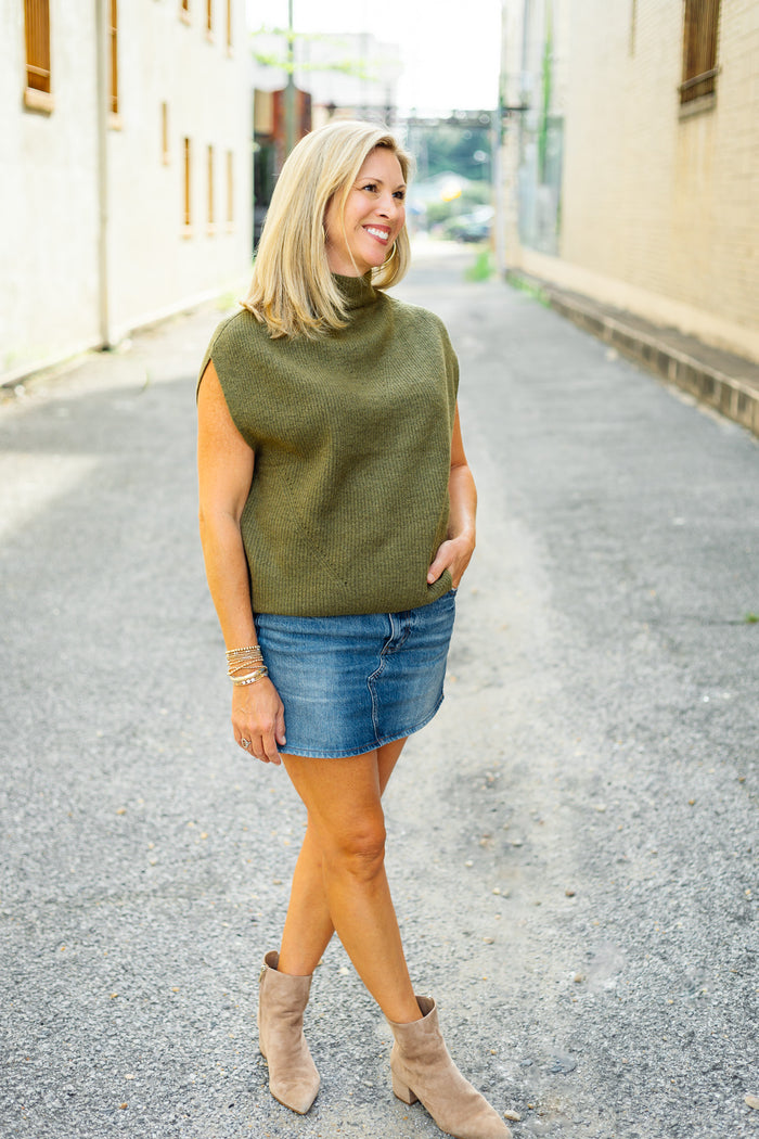 The Willa Top in Olive