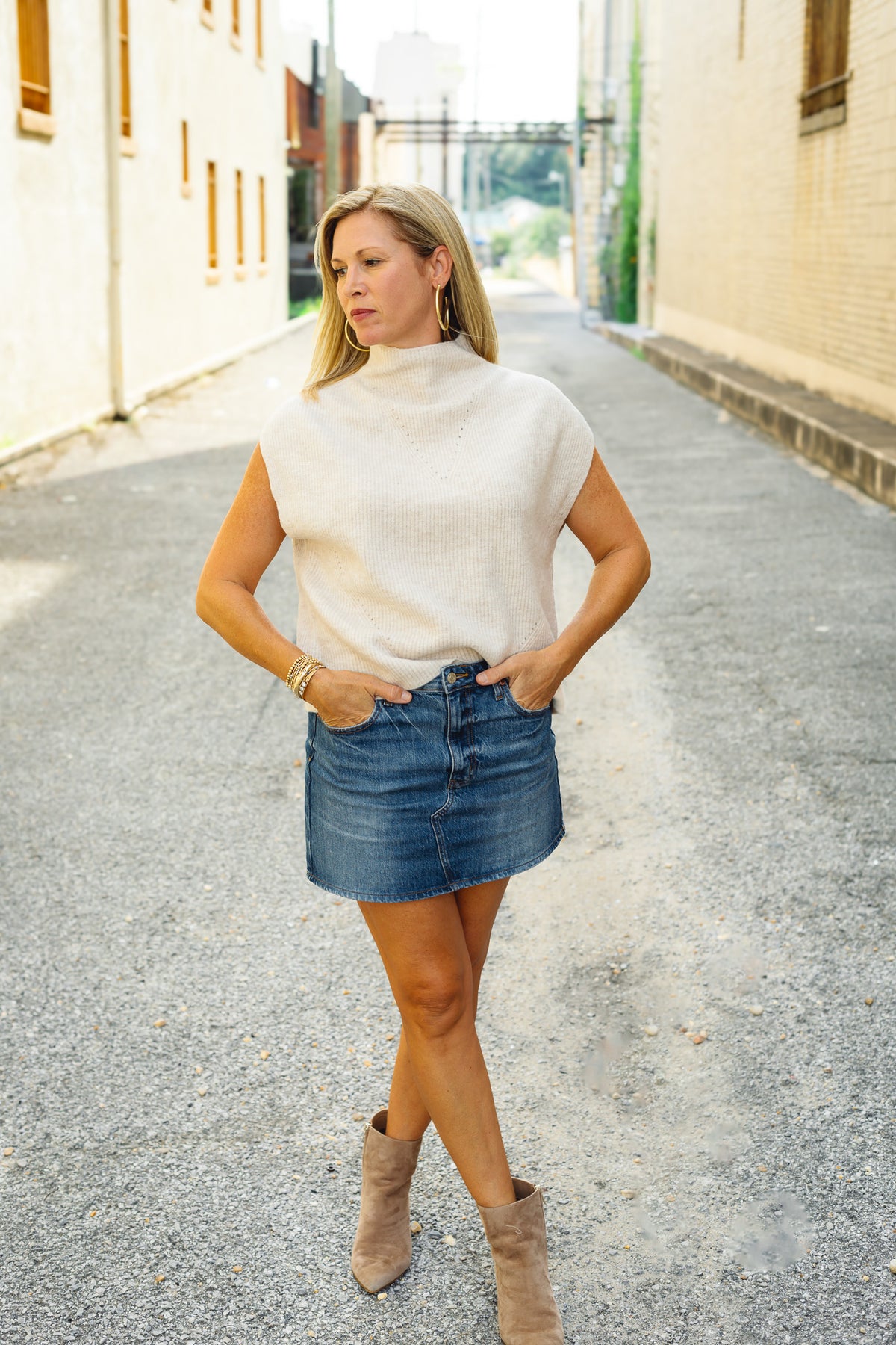 The Willa Top in Cream