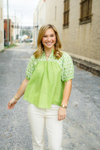 The Everleigh Top in Avocado