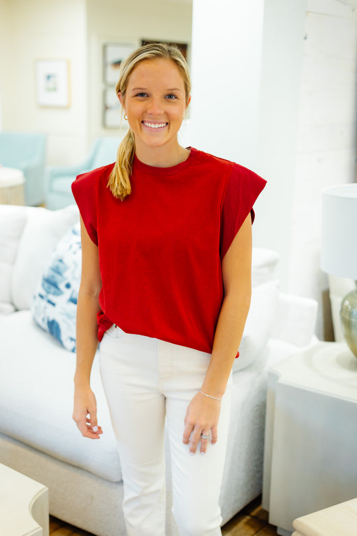 The Palmer Top in Burgundy
