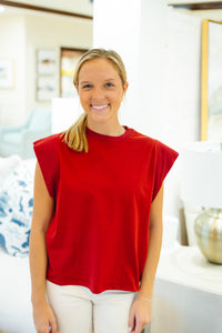The Palmer Top in Burgundy