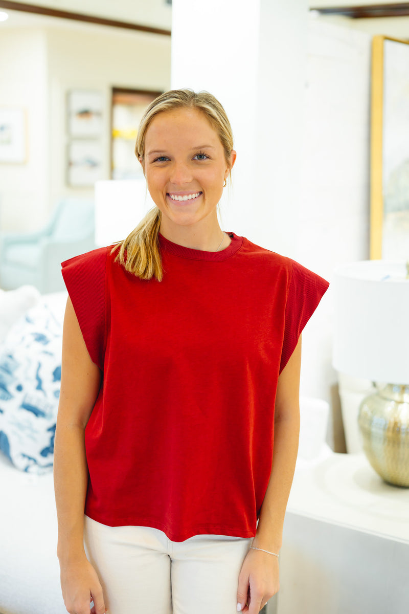 The Palmer Top in Burgundy