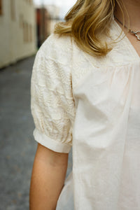 The Everleigh Top in Cream