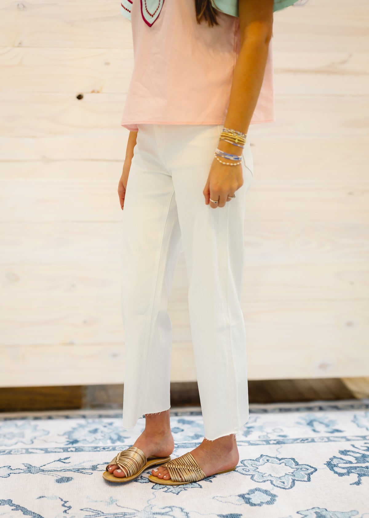 Vervet Crop Wide Leg Jean in Optic White