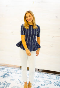 The Lenzie Top in Navy