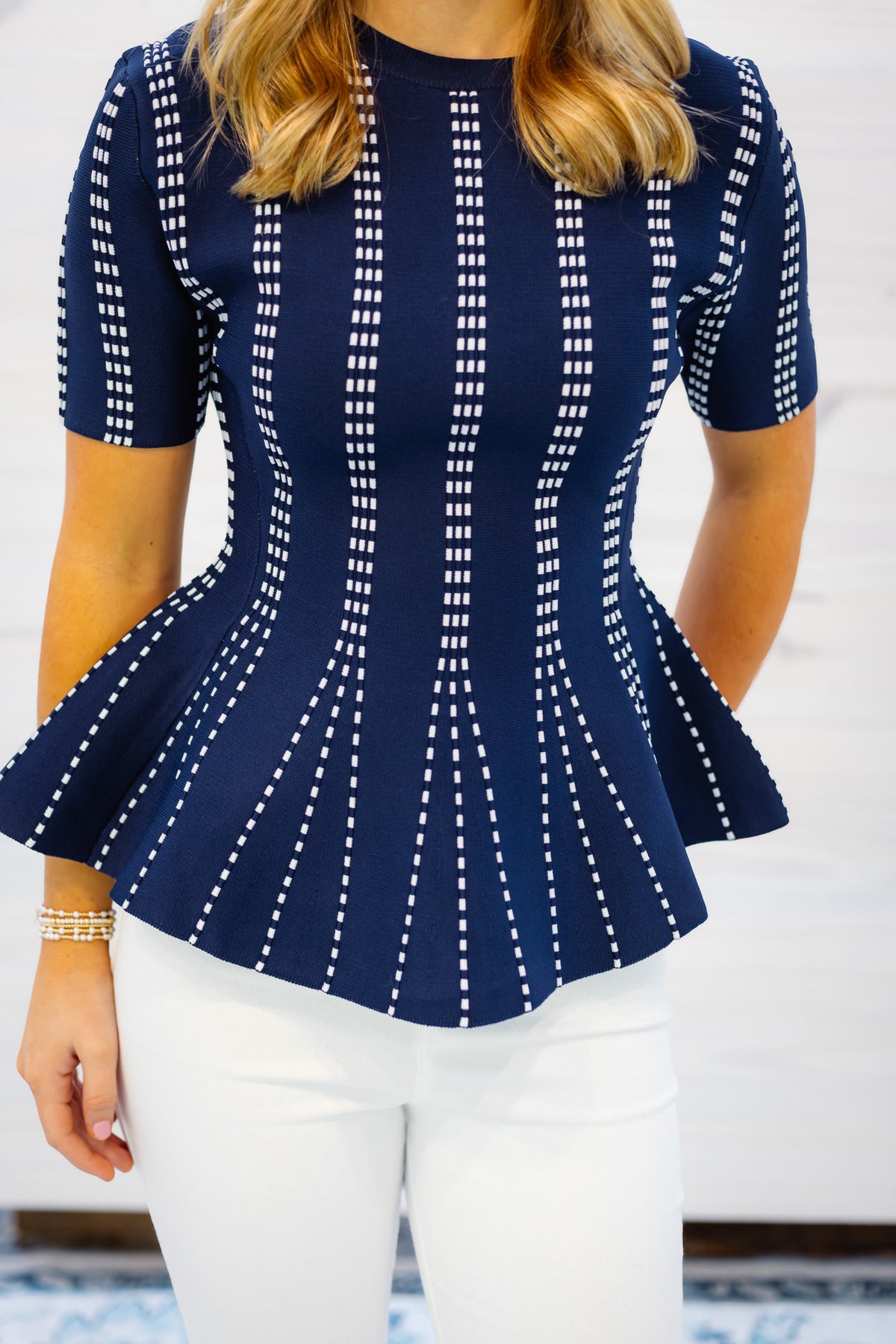 The Lenzie Top in Navy