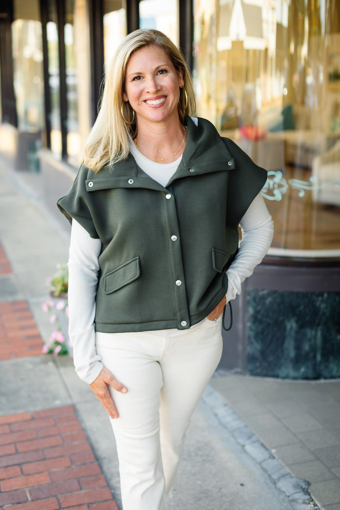 The Paisley Top in Olive