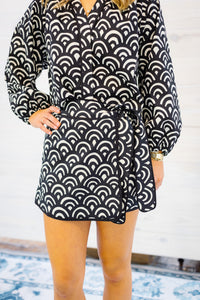 The Tilly Skort in Midnight Fan