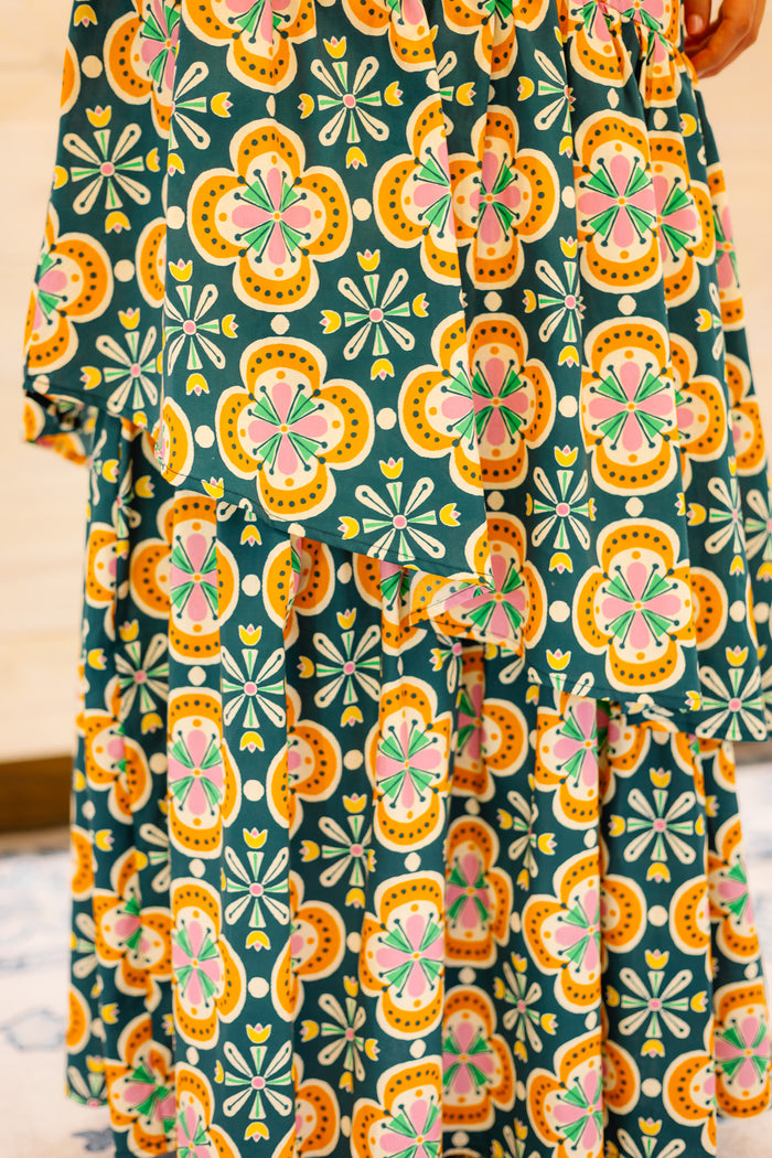 The Celeste Skirt in Clementine Tile