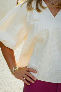 The Jenna Top in Ivory