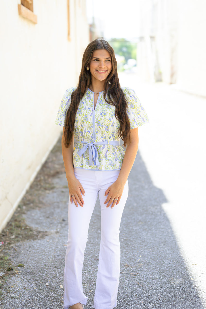 The Colly Top in Blue