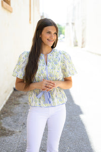 The Colly Top in Blue
