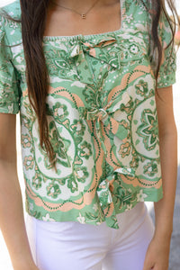 The Celie Top in Sage