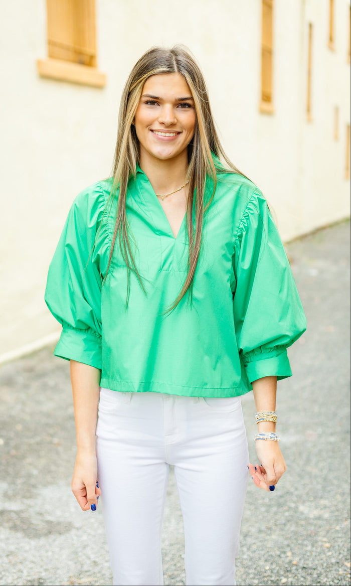 The Dorothea Top in Green
