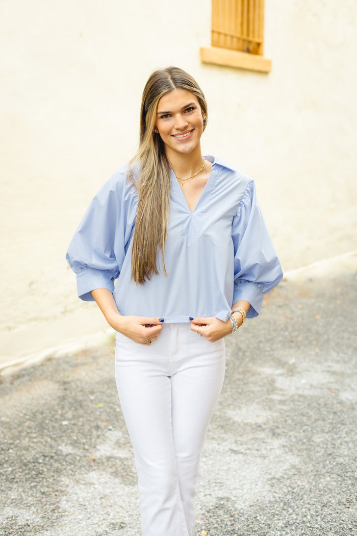 The Dorothea Top in Blue