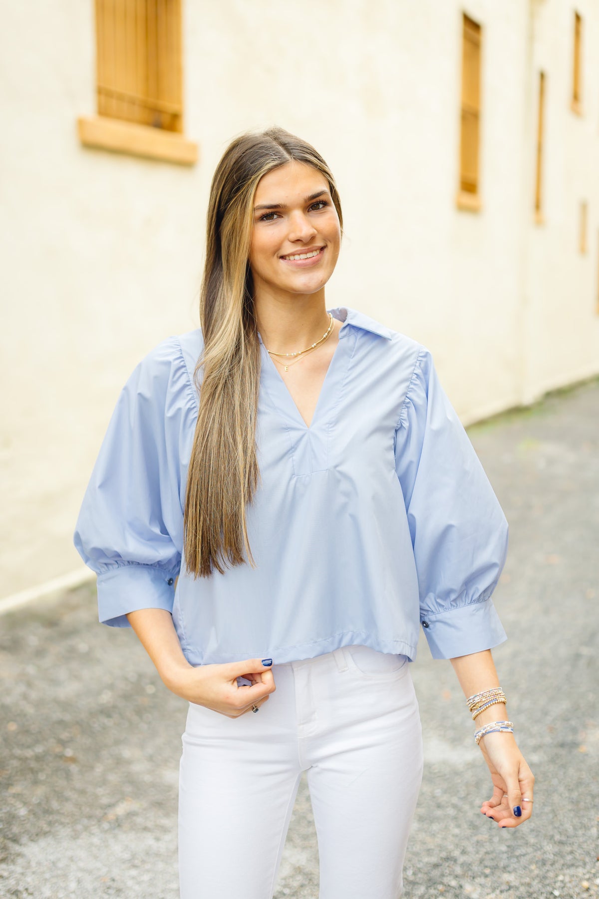 The Dorothea Top in Blue