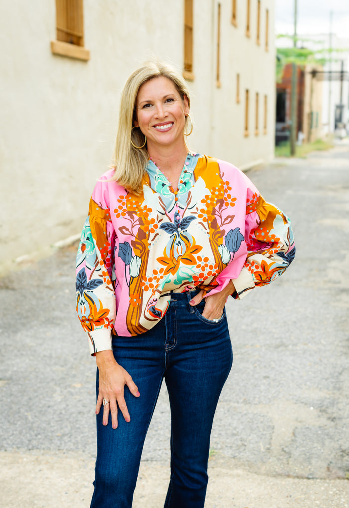 Crosby By Mollie Burch: Bryleigh Top in Art Nouveau