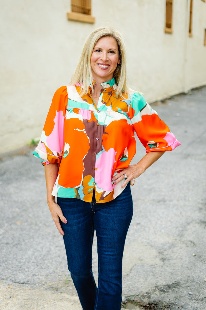 Crosby By Mollie Burch: Worth Blouse in O'Keeffe