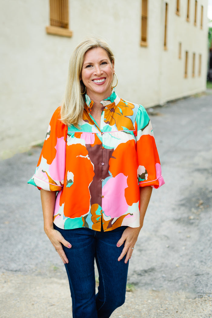 Crosby By Mollie Burch: Worth Blouse in O'Keeffe