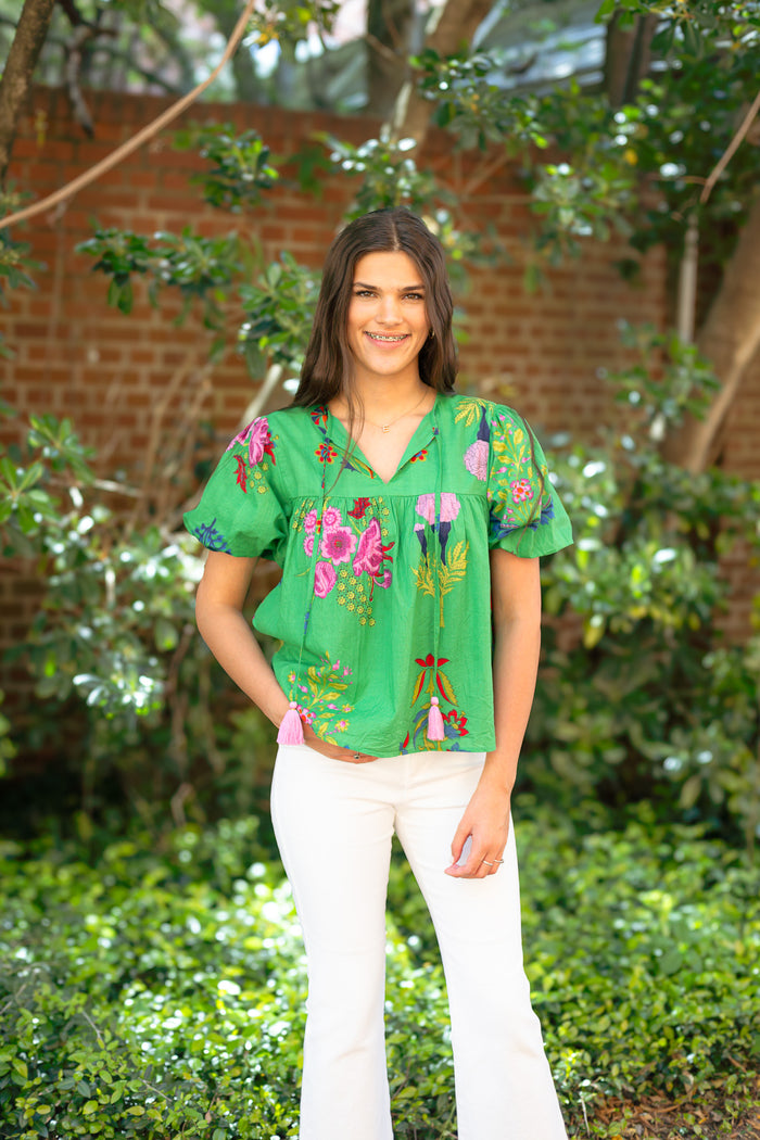 The Alix Top in Green