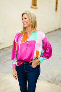 Crosby By Mollie Burch: Bryleigh Top in Stained Glass