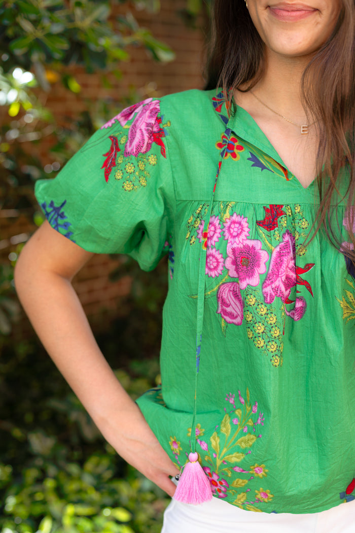 The Alix Top in Green