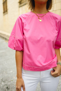 The Shore Thing Top in Pink